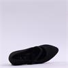 Jana Nebu Strap Block Heel Shoe - Black Suede