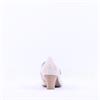 Jana Abura Cross Strap Block Heel Shoe - Beige Gold