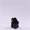 Jana Abura Cross Strap Block Heel Shoe - Black Suede