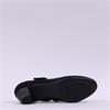 Jana Abura Cross Strap Block Heel Shoe - Black Suede