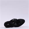 Jana Abura Cross Strap Block Heel Shoe - Black Suede