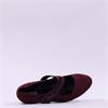 Jana Abura Cross Strap Block Heel Shoe - Bordo