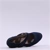 Jana Abura Cross Strap Block Heel Shoe - Navy Suede