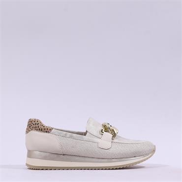 Jana Somon Loafer With Link Detail - Beige Gold