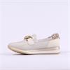 Jana Somon Loafer With Link Detail - Beige Leopard Combi