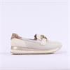 Jana Somon Loafer With Link Detail - Beige Leopard Combi