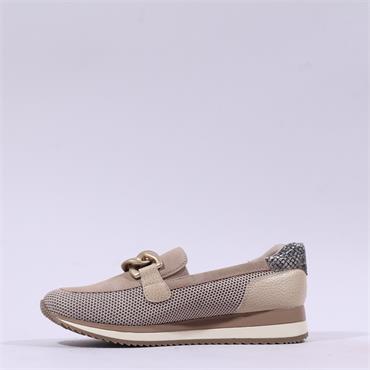 Jana Somon Loafer With Link Detail - Taupe