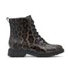 Jana Nela Side Zip Laced Ankle Boot - Dark Leopard