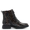 Jana Nela Side Zip Laced Ankle Boot - Dark Leopard