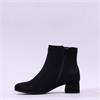 Jana Edin Side Zip Block Heel Ankle Boot - Black