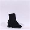 Jana Edin Side Zip Block Heel Ankle Boot - Black