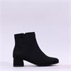 Jana Edin Side Zip Block Heel Ankle Boot - Black