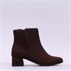 Jana Edin Side Zip Block Heel Ankle Boot - Mocca