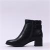 Jana Amadea Block Heel Buckle Ankle Boot - Black