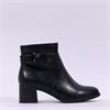 Jana Amadea Block Heel Buckle Ankle Boot - Black