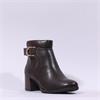 Jana Amadea Block Heel Buckle Ankle Boot - Mocca