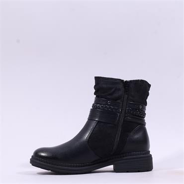 Jana Susina Strappy Detail Ankle Boot - Black