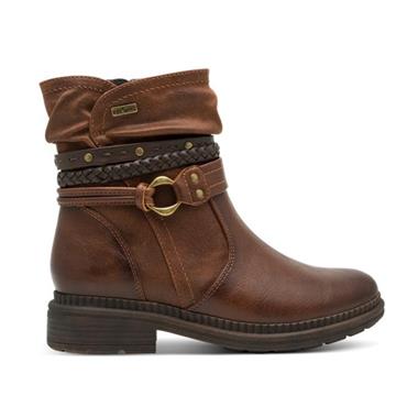 Jana Susina Strappy Detail Ankle Boot - Cognac