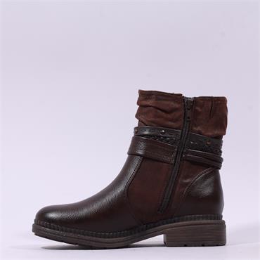 Jana Susina Strappy Detail Ankle Boot - Mocca
