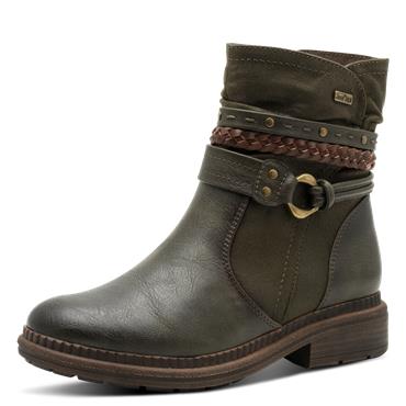 Jana Susina Strappy Detail Ankle Boot - Olive