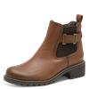Jana Baron Square Buckle Strap Boot - Cognac
