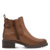 Jana Baron Square Buckle Strap Boot - Cognac