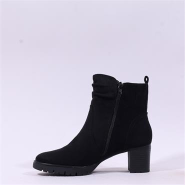 Jana Lilia Block Heel Ankle Boot - Black