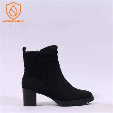 Jana Lilia Block Heel Ankle Boot - Black