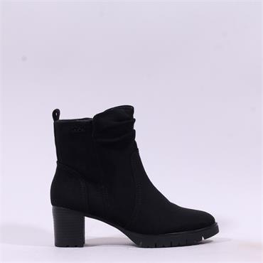 Jana Lilia Block Heel Ankle Boot - Black