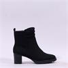 Jana Lilia Block Heel Ankle Boot - Black