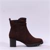 Jana Lilia Block Heel Ankle Boot - Mocca