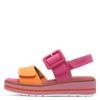 Jana Elenore Double Velcro Strap Sandal - Fuchsia Orange