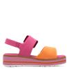 Jana Elenore Double Velcro Strap Sandal - Fuchsia Orange