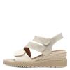 Jana Rito Velcro Strap Wedge Sandal - Beige Gold