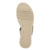 Jana Rito Velcro Strap Wedge Sandal - Beige Gold