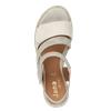 Jana Rito Velcro Strap Wedge Sandal - Beige Gold