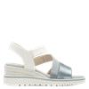 Jana Rito Velcro Strap Wedge Sandal - Denim Combi