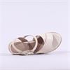 Jana Rito Cross Strap Weave Wedge Sandal - Beige
