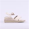 Jana Rito Cross Strap Weave Wedge Sandal - Beige