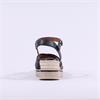 Jana Rito Cross Strap Weave Wedge Sandal - Navy