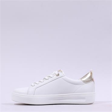 Tamaris Comfort Patrizia Sidezip Trainer - White Gold