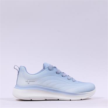 Tamaris Amelie Athleisure Wedge Trainer - Light Blue