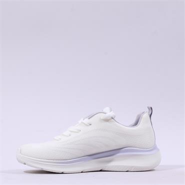 Tamaris Amelie Athleisure Wedge Trainer - White Lilac