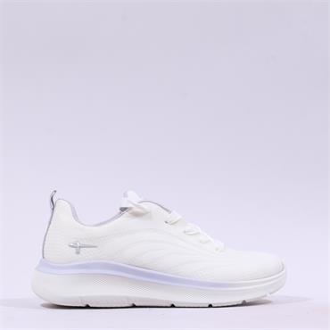 Tamaris Amelie Athleisure Wedge Trainer - White Lilac