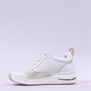 Tamaris Comfort Milana Wedge Trainer - White Gold