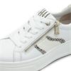 Tamaris Ava Platform Side Zip Trainer - Beige Combi