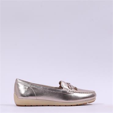 Tamaris Comfort Joy Wedge Mocassin - Light Gold Leather
