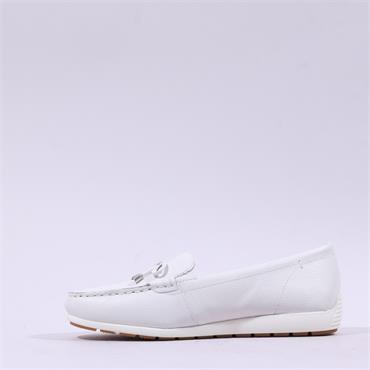 Tamaris Comfort Joy Wedge Mocassin - White Leather