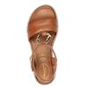 Tamaris Marisa T Bar Cork Wedge Sandal - Cognac Leather