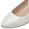 Tamaris Slingback Low Block Heel Shoe - Pearl